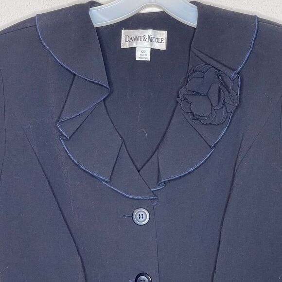 Vintage Danny & Nicole Short Sleeve Blazer Navy - Picture 5 of 8